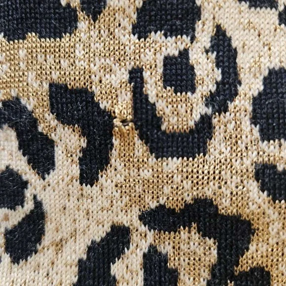 Wow! St. John Collection jaguar print wool jacket cardigan MADE USA 6 8 M animal - Picture 7 of 7